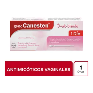 GynoCanesten clotrimazol 500 mg óvulo blando 1 día Bayer