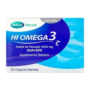 Hi Omega 3 aceite de pescado 1000 mg cápsulas blandas x30