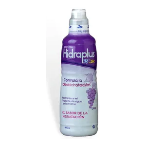 Hidraplus 75 con zinc suero oral uva 400 mL Tecnoquímicas