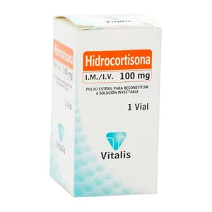 Hidrocortisona 100 mg polvo para solución inyectable Vitalis