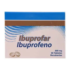 Ibuprofar ibuprofeno 800 mg tabletas recubiertas - Caja x 60