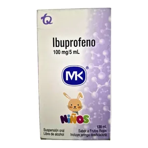 Ibuprofeno 100 mg/5 mL suspensión oral niños 120 mL MK