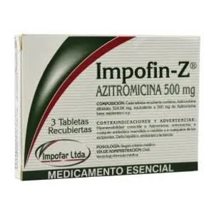 Impofin-Z azitromicina 500 mg tabletas recubiertas Impofar