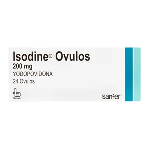 Isodine yodopovidona 200 mg óvulos Sanfer - Sobre x 10