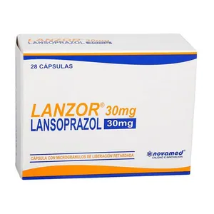 Lanzor lansoprazol 30 mg cápsulas Novamed - Caja x 28