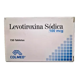 Levotiroxina sódica 100 mcg tabletas Colmed - Caja x 150