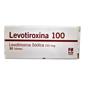Levotiroxina sódica 100 mcg tabletas (Levotiroxina 100) - Caja x 50