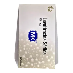 Levotiroxina sódica 100 mcg tabletas MK