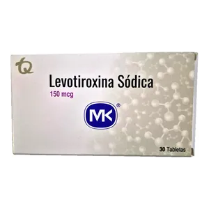 Levotiroxina sódica 150 mcg tabletas MK