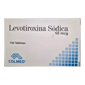 Levotiroxina sódica 50 mcg tabletas Colmed - Caja x 150