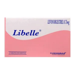Libelle levonorgestrel 0,75 mg tabletas recubiertas x2 Novamed