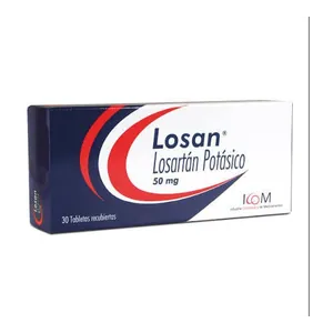 Losan losartán potásico 50 mg tabletas recubiertas