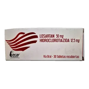 Losartán 50 mg + hidroclorotiazida 12,5 mg tabletas recubiertas Ecar