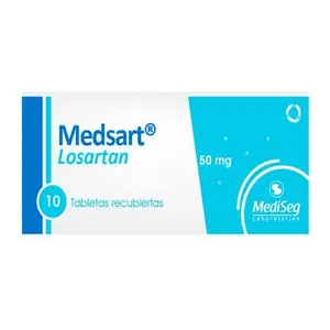 Medsart losartán 50 mg tabletas recubiertas MediSeg
