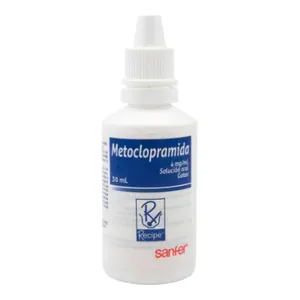 Metoclopramida 4 mg/mL solución oral gotas 30 mL Sanfer