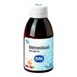 Metronidazol 250 mg/5 mL suspensión oral niños 120 mL MK