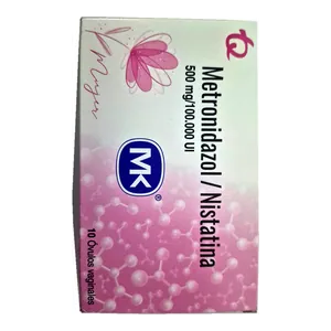 Metronidazol + nistatina 500 mg/100.000 UI óvulos vaginales MK - Caja x 10