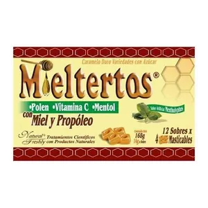 Mieltertos caramelos con miel y propóleo sobres - Caja x 12