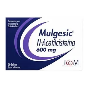 Mulgesic N-acetilcisteína 600 mg granulado sobres - Caja x 30