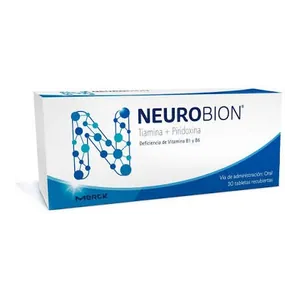 Neurobion tiamina + piridoxina tabletas recubiertas Merck - Sobre x 10