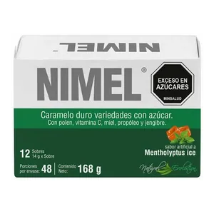 Nimel caramelo duro Mentholyptus Ice sobres - Caja x 12