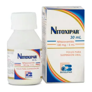 Nitoxipar nitazoxanida 100 mg/5 mL suspensión 30 mL Bioquifar