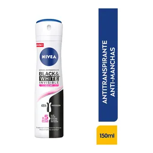 Nivea Black & White Invisible Clear antitranspirante aerosol 150 mL