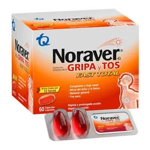 Noraver-G Gripa y Tos Fast Total cápsulas líquidas Tecnoquímicas - Caja x 60