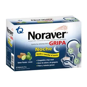 Noraver Gripa Noche polvo sobres Tecnoquímicas - Unidad