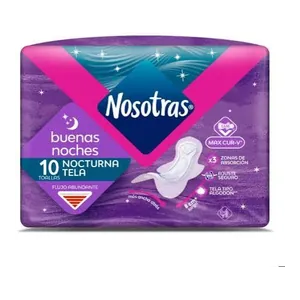 Nosotras Buenas Noches toallas nocturnas x10