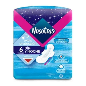 Nosotras Extra Protección toallas día y noche x6