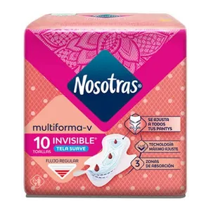Nosotras Multiforma-V toallas invisible x10
