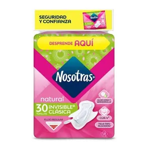 Nosotras Natural toallas invisible clásica x30