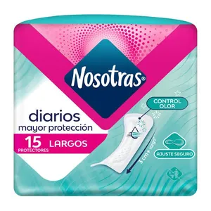 Nosotras protectores diarios largos mayor protección x15