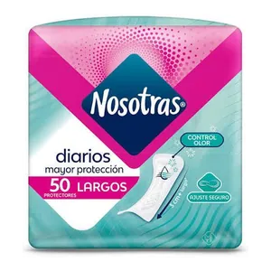 Nosotras protectores diarios largos mayor protección x50