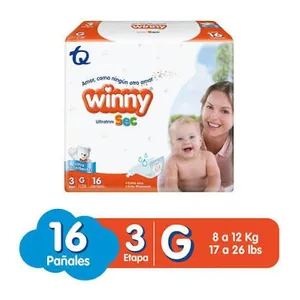 Pañales Winny Sec etapa 3 G x16