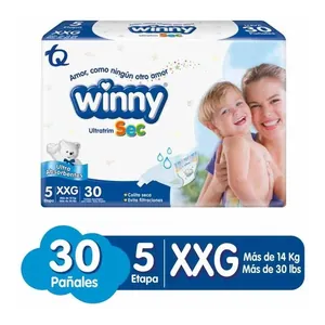 Pañales Winny Sec etapa 5 XXG x30