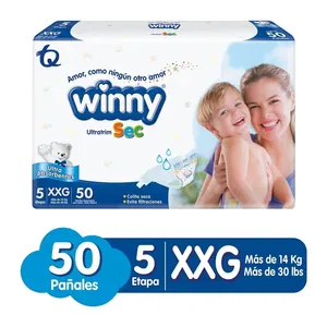 Pañales Winny Sec etapa 5 XXG x50
