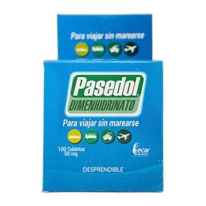 Pasedol dimenhidrinato 50 mg tabletas Ecar - Sobre x 4