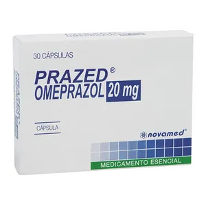 Prazed omeprazol 20 mg cápsulas Novamed - Sobre x 15