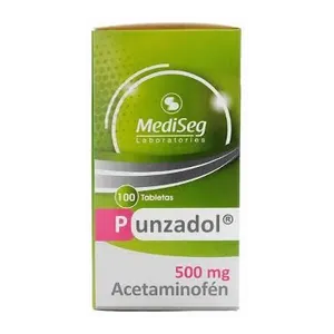 Punzadol acetaminofén 500 mg tabletas MediSeg - Sobre x 10