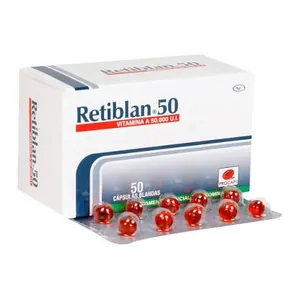 Retiblan 50 vitamina A 50.000 UI cápsulas blandas Procaps - Sobre x 10