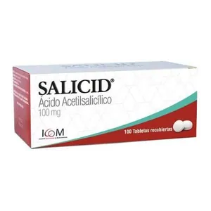 Salicid ácido acetilsalicílico 100 mg tabletas recubiertas - Sobre x 10