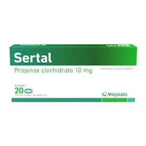 Sertal propinox clorhidrato 10 mg tabletas Megalabs - Sobre x 10