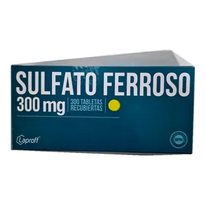 Sulfato ferroso 300 mg tabletas recubiertas Laproff - Sobre x 10