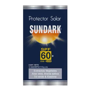 Sundark protector solar SPF 60 sachets x12 - Caja x 12