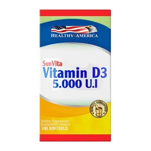 SunVita Vitamin D3 5.000 UI cápsulas blandas x100