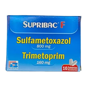 Supribac F sulfametoxazol + trimetoprim 800/160 mg tabletas Bioquifar