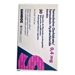 Tamsulosina clorhidrato 0,4 mg cápsulas de liberación prolongada Sandoz - Caja x 30