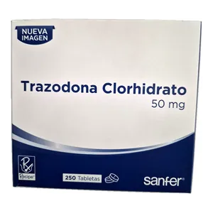 Trazodona clorhidrato 50 mg tabletas Sanfer - Caja x 250